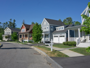 A variety of roof colors displayed on homes in Selma, showcasing options from Rooftop Roofing and Remodeling, LLC for energy-efficient roofing.